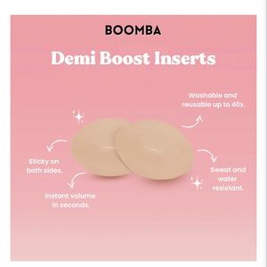 34C Never Worn Boomba Demi Inserts in beige. Bra insert.
